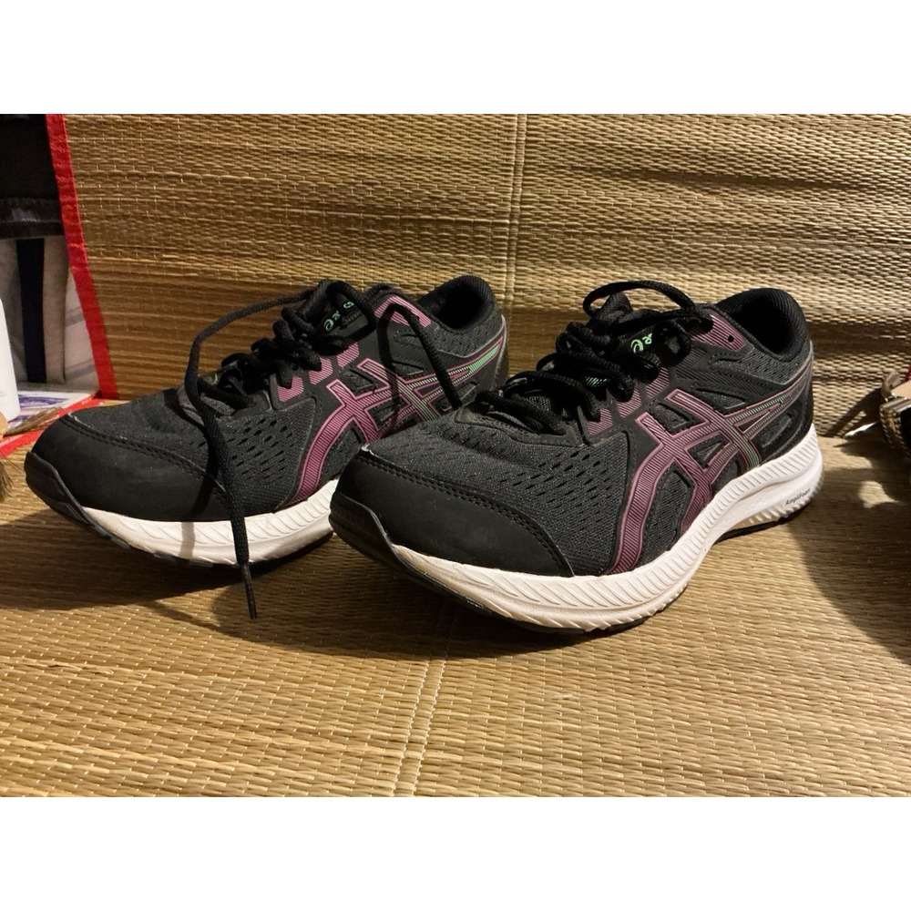 Asics Gel Contend 8 Running Shoe Sneaker Black Pink Women IS 8 EU 42 1012B319